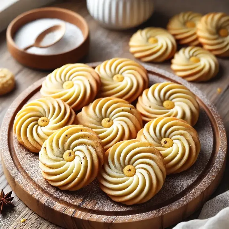 Vanilla spiral biscuits