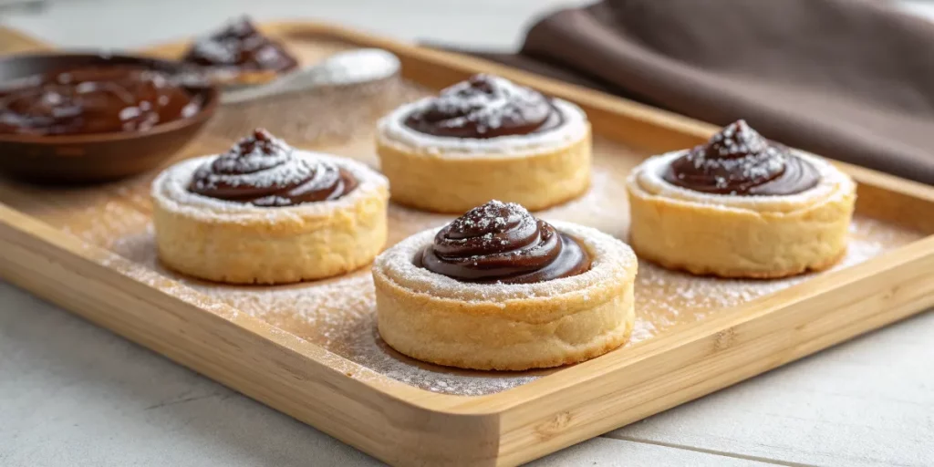 Mini puff pastry dessert recipes filled with chocolate ganache