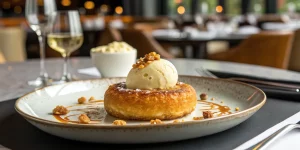 Pan-fried doughnut with ice cream – Dave Chang’s iconic dessert.